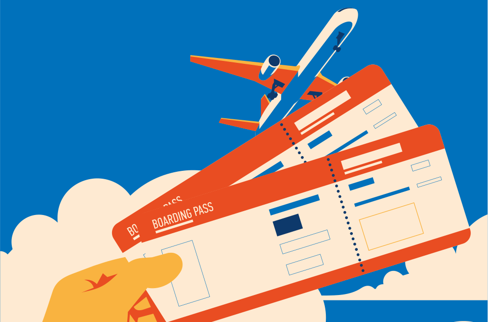 Plane boarding pass