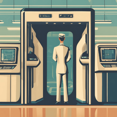 Walk-through scanner airport