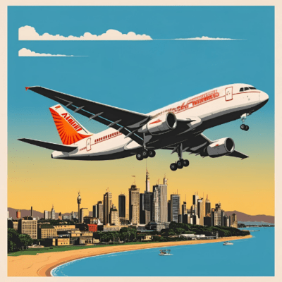Air India plane flying